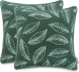 Ameliahome CUS/AH/VELVET/CALM/BOTTLEGREEN/PIPING/45X45*2 цена и информация | Декоративные подушки и наволочки | kaup24.ee