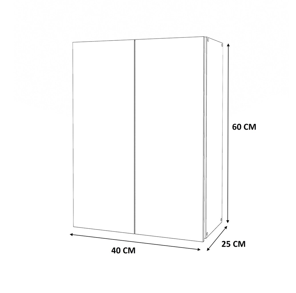 Vannitoakapp Stiv Meble 40cm, must hind ja info | Vannitoakapid | kaup24.ee