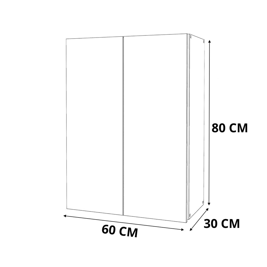 Vannitoakapp Stiv Meble 60 cm, valge hind ja info | Vannitoakapid | kaup24.ee