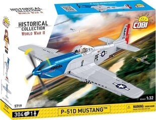 Сборная модель Mustang P-51D Cobi, 5719, 304 д. цена и информация | Конструкторы и кубики | kaup24.ee