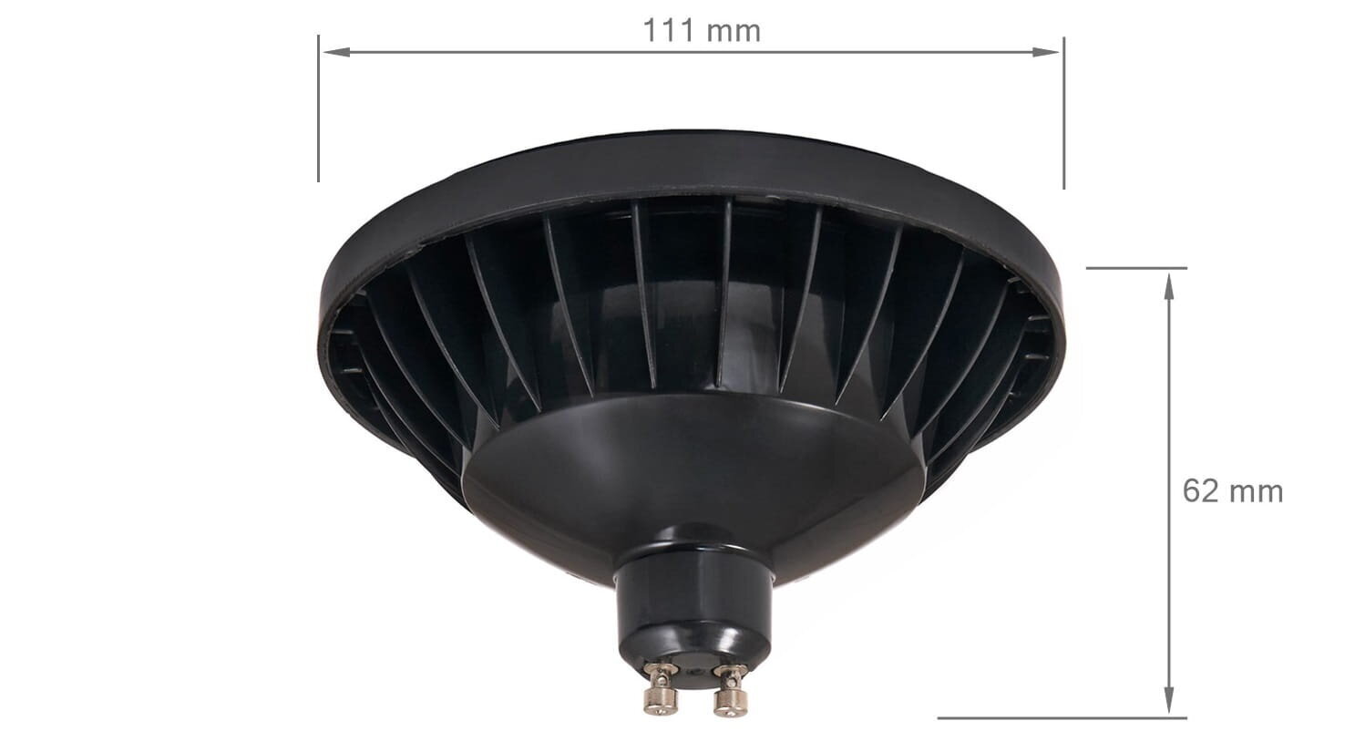 LED pirn GU10 AR111 12W must, 4500K цена и информация | Lambipirnid, lambid | kaup24.ee