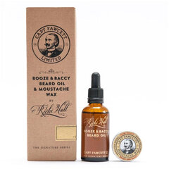 Komplekt Captain Fawcett Booze & Baccy: habemeõli, 50 ml + vuntsivaha, 15 ml hind ja info | Raseerimisvahendid | kaup24.ee