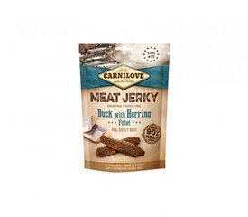 Carnilove Dog Jerky Duck&Herring Fillet maiused koertele, 100 g x 4 hind ja info | Maiustused koertele | kaup24.ee