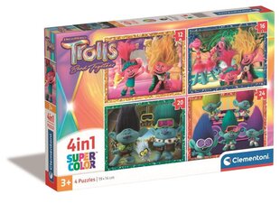 Pusle Clementoni 4in1 Trolls3 21527, 72d. hind ja info | Pusled | kaup24.ee