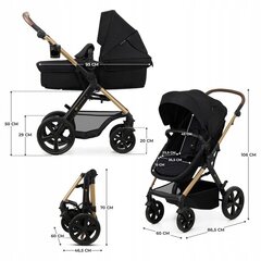 Универсальная коляска Kinderkraft Moov 2 3in1, Pure Black цена и информация | Коляски | kaup24.ee