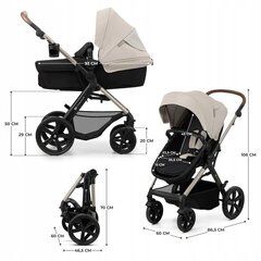 Универсальная коляска Kinderkraft Moov 2 3в1, Moonlight Grey цена и информация | Коляски | kaup24.ee