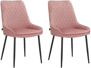 Комплект из 2 обеденных стульев Loft24 Maya, розовый цвет цена и информация | Стулья для кухни и столовой | kaup24.ee
