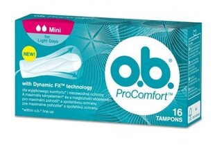 Tampoonid O.B. ProComfort, mii, 16 tk. hind ja info | Tampoonid, hügieenisidemed, menstruaalanumad | kaup24.ee