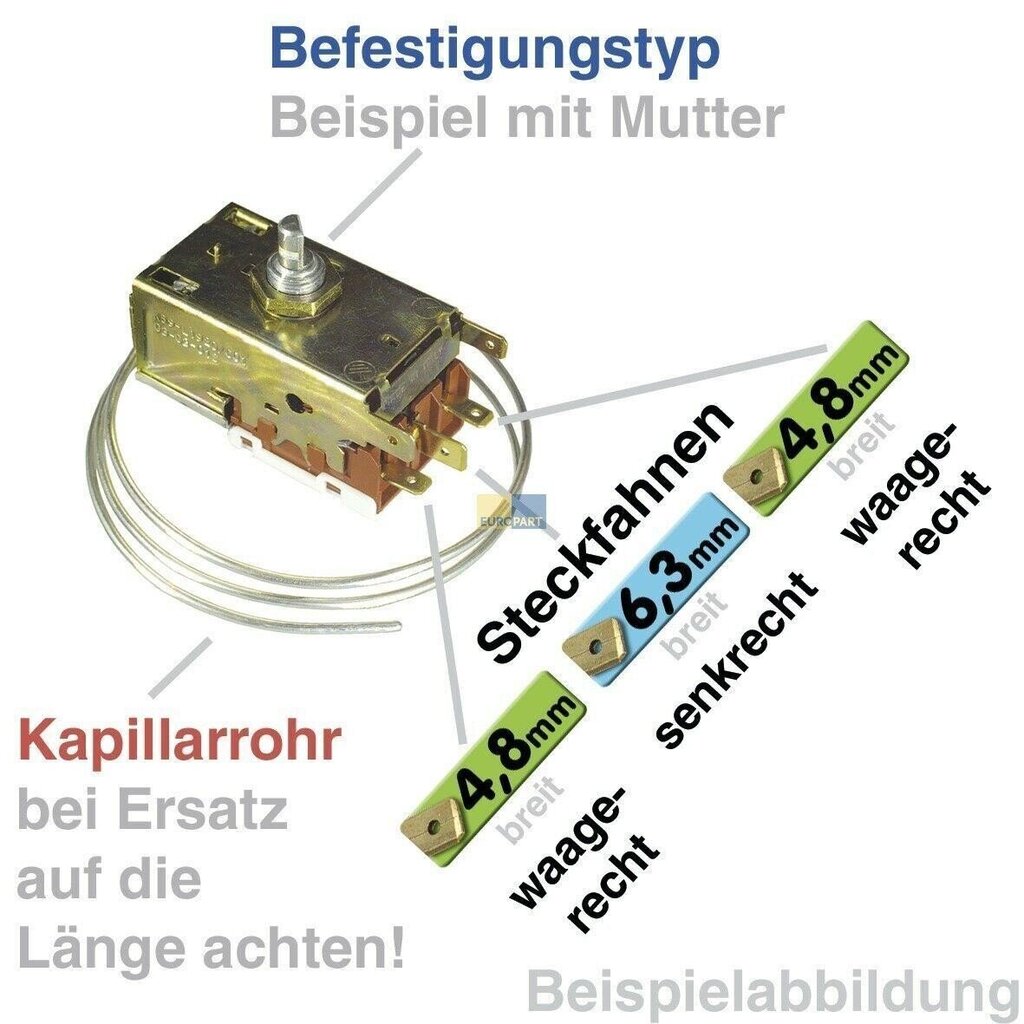 Originaal 077b6698 Danfoss termostaat külmik Bosch Siemens 170157 цена и информация | Kodumasinate lisatarvikud | kaup24.ee