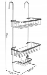 Ripp vannitoariiul Ruhhy, 63x14x28,5 cm, hõbedane hind ja info | Vannitoa sisustuselemendid ja aksessuaarid | kaup24.ee