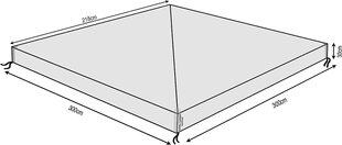 Quick Star Pavilion Protective Hood 3x3m водонепроницаемый прозрачный цена и информация | Садовые инструменты | kaup24.ee