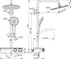 Statsionaarne dušisüsteem Ideal Standard Ceratherm S200, kroomitud, A7331AA цена и информация | Komplektid ja dušipaneelid | kaup24.ee