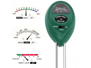 Измеритель поверхности почвы PH ACID METER MOISTURE 3 в 1 Измерения цена и информация | Садовые инструменты | kaup24.ee