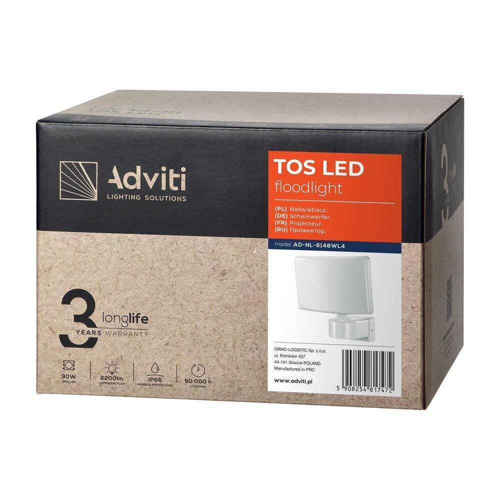 TOS LED aialamp 30W valge цена и информация | Aia- ja õuevalgustid | kaup24.ee