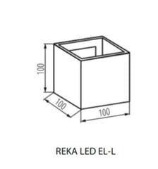 REKA LED välisseinavalgusti EL 7W-L-W hind ja info | Aia- ja õuevalgustid | kaup24.ee