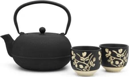 Bredemeijer teekomplekt 153013 Sichuan Tea Set 1.0l Cast Iron + 2 Porcelain Bowls, must hind ja info | Kohvikannud, teekannud | kaup24.ee