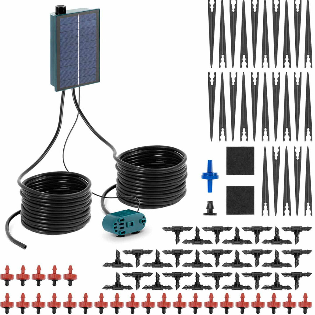 Aia kastmissüsteem solar automaat 25 tilgutit 5 m 1,6 W цена и информация | Kastekannud, voolikud, niisutus | kaup24.ee