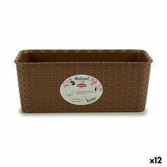 Istutuskast Stefanplast Pruun PVC 13 x 11 x 28,5 cm (12 Ühikut) hind ja info | Dekoratiivsed lillepotid | kaup24.ee