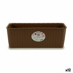 Наружный ящик для растений Stefanplast Бежевый Пластик 39 x 13,5 x 15,5 cm (12 штук) цена и информация | Вазоны | kaup24.ee