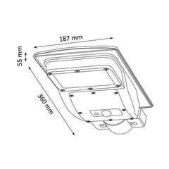 STREET 6 päikesepaneeliga tänavalamp liikumis- ja hämarusanduriga 315502 hind ja info | Aia- ja õuevalgustid | kaup24.ee