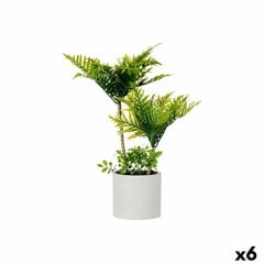 Dekoratiivne Taim Palmipuu Plastmass Tsement 12 x 45 x 12 cm (6 Ühikut) hind ja info | Dekoratiivsed lillepotid | kaup24.ee