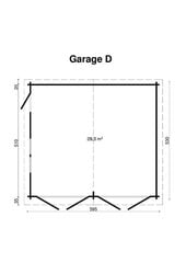 Puidust Garaaž D kahele autole, 40 mm hind ja info | Kuurid ja aiamajad | kaup24.ee