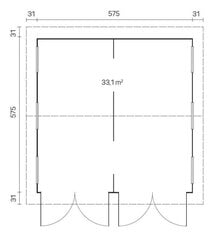 Puidust Garaaž Kotka, 70 mm hind ja info | Kuurid ja aiamajad | kaup24.ee