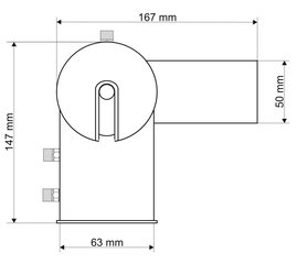 Nurga reguleerimise adapter 60/50 mm tänavavalgustuse jaoks hind ja info | Aia- ja õuevalgustid | kaup24.ee