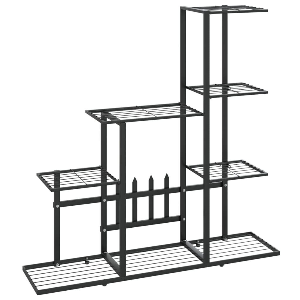 vidaXL lillealus, 94.5 x 25 x 88 cm, must, metall цена и информация | Aiatööriistad | kaup24.ee