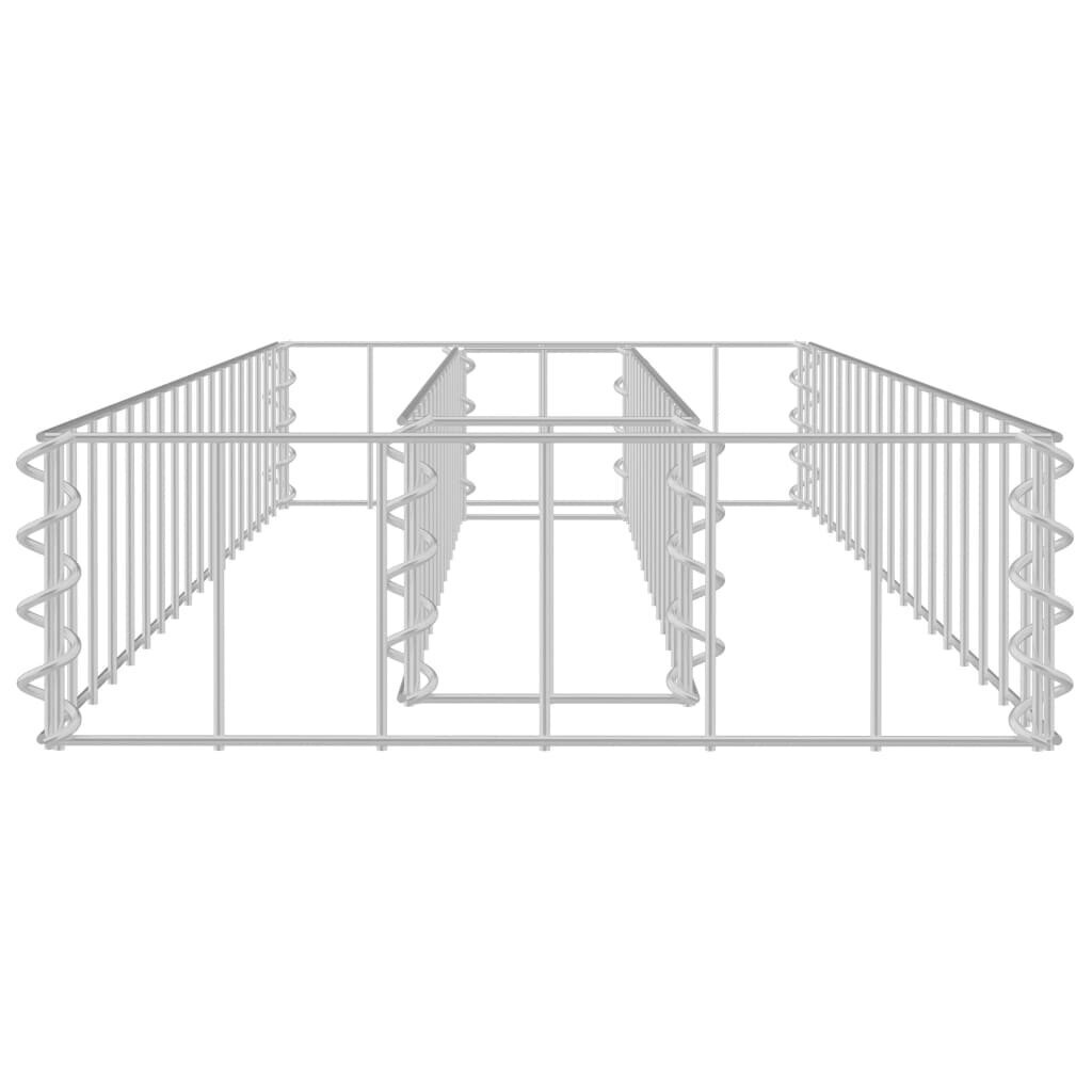 Gabioonvoodi, 90x30x10cm, tsingitud teras, kõrge цена и информация | Istutus- ja turbapotid | kaup24.ee