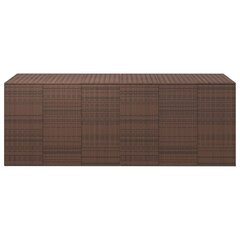 vidaXL aia hoiukast, PE rotang, 291x100,5x104 cm, hall цена и информация | Уличные контейнеры, контейнеры для компоста | kaup24.ee