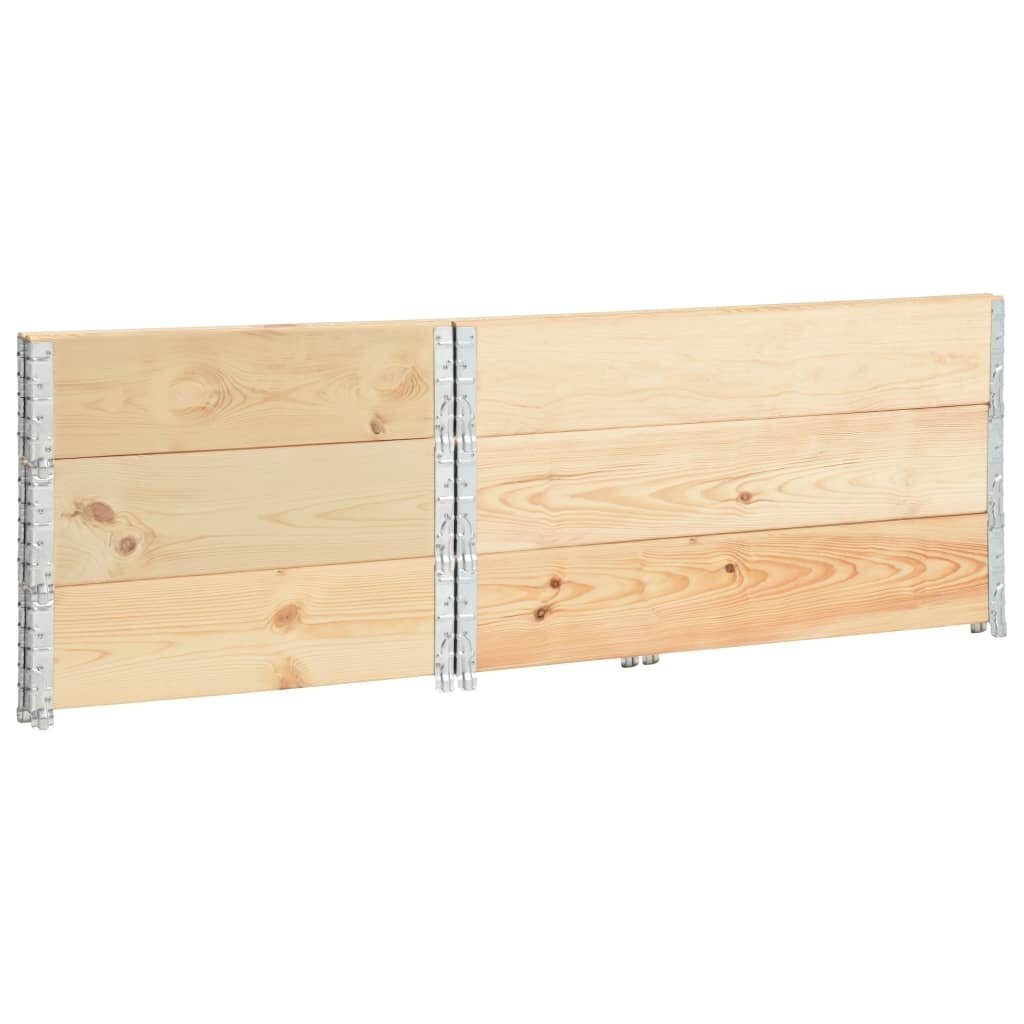 vidaXL kõrged taimelavad 3 tk 80 x 120 cm toekas männipuit цена и информация | Lillekastid | kaup24.ee