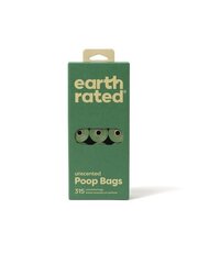 Väljaheidete kogumiskotid Earth Rated, 21x15 tk, lõhnatud hind ja info | Hooldusvahendid loomadele | kaup24.ee