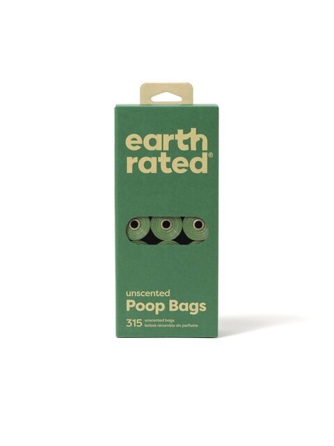 Väljaheidete kogumiskotid Earth Rated, 21x15 tk, lõhnatud цена и информация | Hooldusvahendid loomadele | kaup24.ee