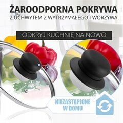 Крышка из термостойкого стекла для кастрюли и сковороды, 16 см. цена и информация | Столовые и кухонные приборы | kaup24.ee