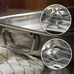 Противень с решеткой Форма для выпечки, сталь, 40 см цена и информация | Формы, посуда для выпечки | kaup24.ee