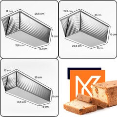Форма для выпечки, форма для торта, набор xxl, 3 шт. цена и информация | Формы, посуда для выпечки | kaup24.ee