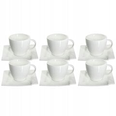 Coffee Service Tassid kohvi ja tee jaoks 220ml 12El hind ja info | Klaasid, tassid ja kannud | kaup24.ee