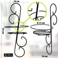 Декоративная подвесная металлическая подставка для цветов под вазон. цена и информация | Подставки для цветов, держатели для вазонов | kaup24.ee