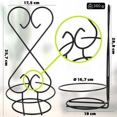 Декоративная металлическая подставка для цветов, подвешиваемая на цветочный горшок. цена и информация | Подставки для цветов, держатели для вазонов | kaup24.ee