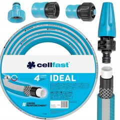 Cellfast Ideal aiavooliku komplekt 10-242, 1/2", 50m, PVC, 3 adapterit, vihmuti, käru, Sinine цена и информация | Оборудование для полива | kaup24.ee