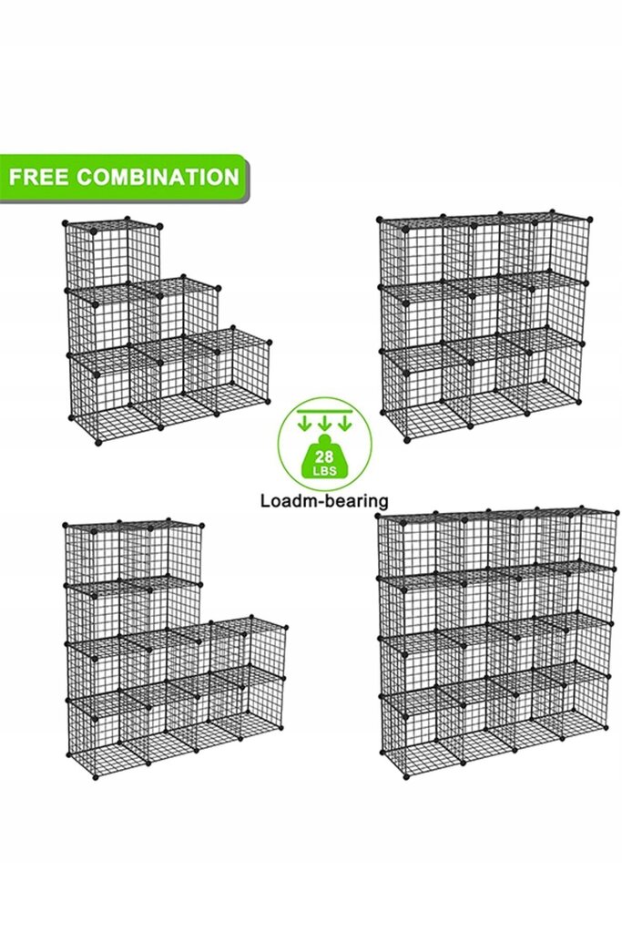 Modulaarne metallkapp x20 33x33x33cm, must цена и информация | Lastetoa komplektid | kaup24.ee