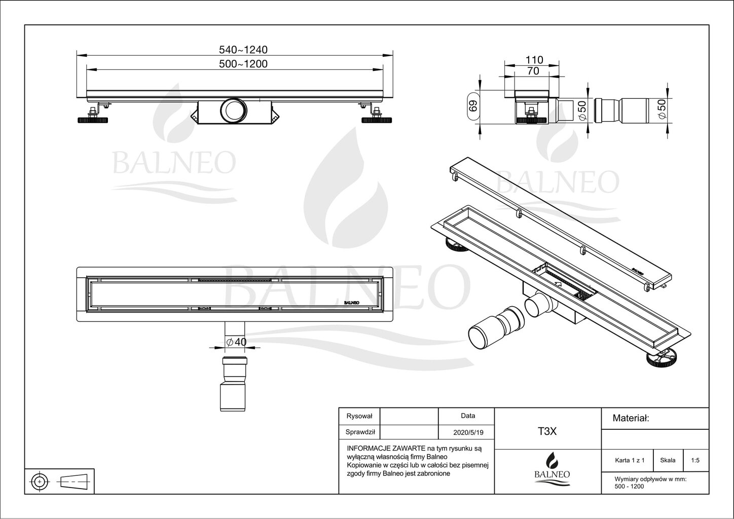 G-Drain Next Lineaarne äravool 80 cm piimjas klaasist paneeliga hind ja info | Duširennid | kaup24.ee