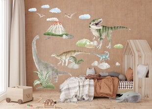 Laste seinakleebised poisile dinosaurused vulkaan 60x120 цена и информация | Декоративные наклейки | kaup24.ee