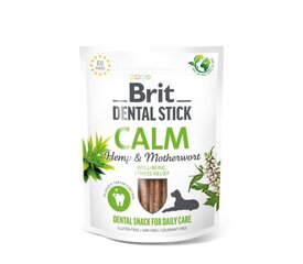 Brit Dental Stick Calm Hemp&Motherwort maiuspalad hambaraviks, 7 tk x 4 hind ja info | Maiustused koertele | kaup24.ee