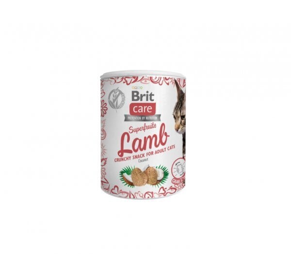 Brit Care Cat Superfruits Lamb teraviljavaba maius kassidele, 100 g x 4 цена и информация | Maiustused kassidele | kaup24.ee