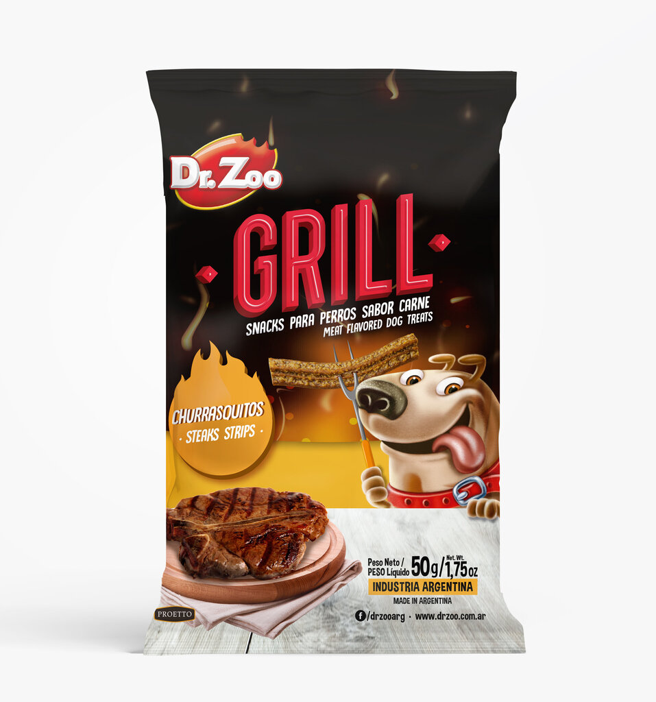 Dr. Zoo Grill grillitud steigiribad koertele, 50 g x 12 hind ja info | Maiustused koertele | kaup24.ee