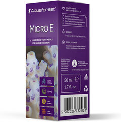 Mikroelemendid Aquaforest Micro E, 50 ml hind ja info | Akvaariumid ja seadmed | kaup24.ee