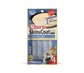 Churu Cat Skin&Coat Tuna беззерновое лакомство для кошек, 56 г x 4 цена и информация | Лакомства для котов | kaup24.ee