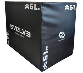 Evolve pehme hüppeplatvorm Soft Plyo 3in1, must цена и информация | Степ-платформы | kaup24.ee